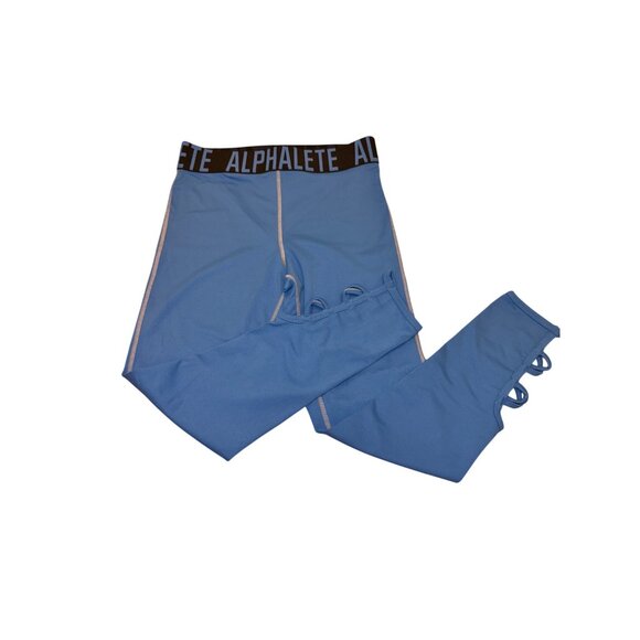 Alphalete Womens Blue Leggings Size S Nylon & Elastane - Picture 5 of 6